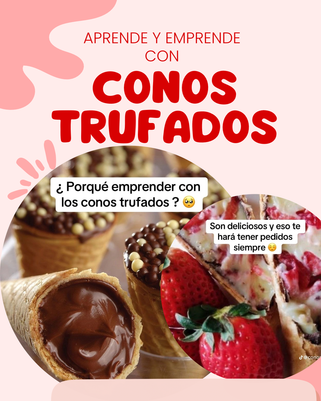 Ebook 20 recetas de Conos Trufados para emprender tu negocio.