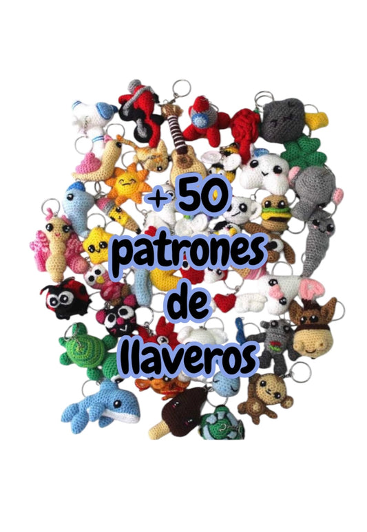 + 50 patrones de llaveros amigurumis