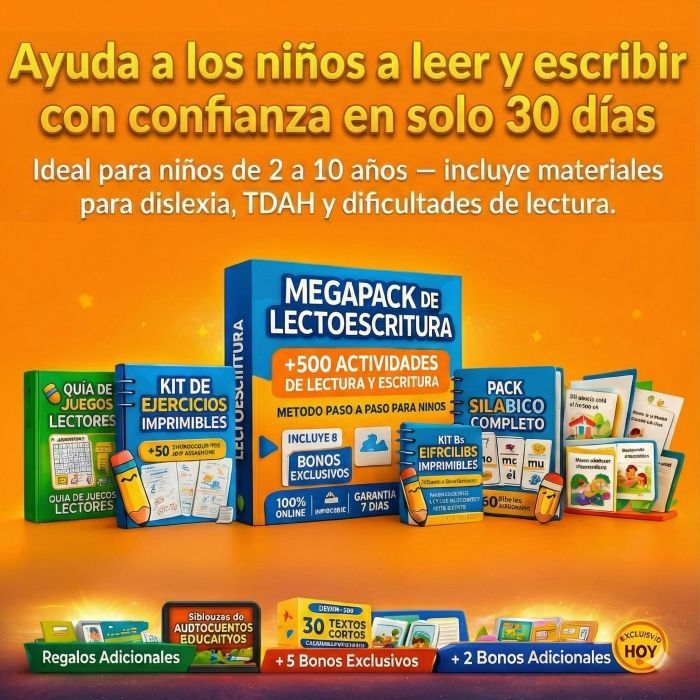 Megapack de lectoescritura para niños +500 actividades